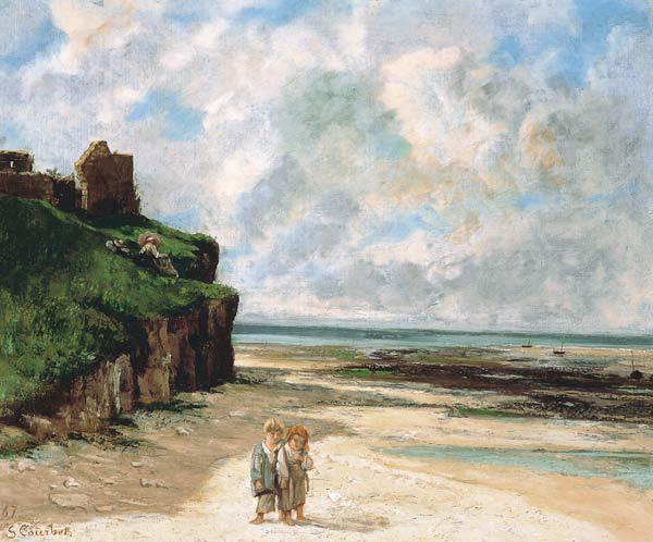 Strand in Saint-Aubin-sur-Mer 1867