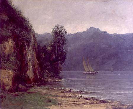 Vue du Lac Leman von Gustave Courbet