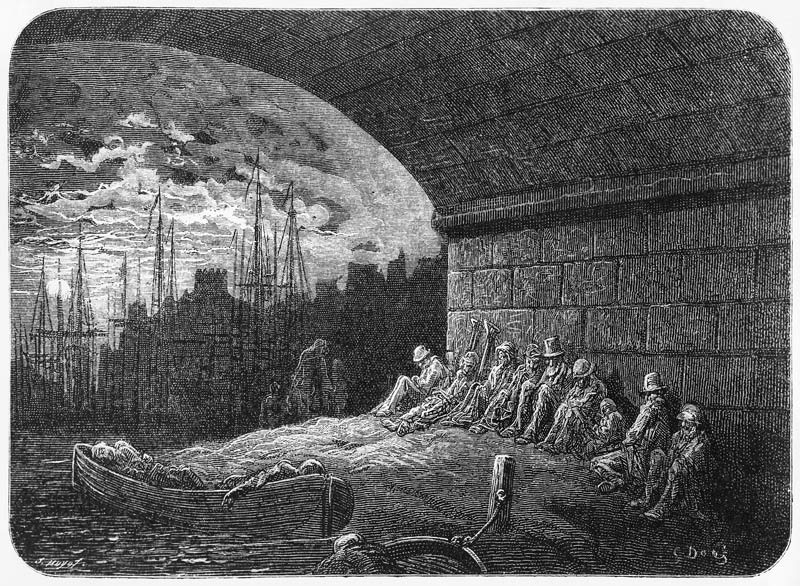 Under the Arches, illustration from ''London, A Pilgrimage'' von Gustave Doré