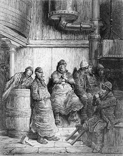 Brewers at Rest, from ''London, a Pilgrimage'', written by William Blanchard Jerrold (1826-94) & ; e von Gustave Doré
