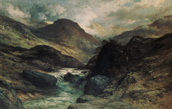 Eine Felsschlucht von Gustave Doré