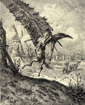 Illustration für das Buch "Don Quijote" von M. de Cervantes 1863