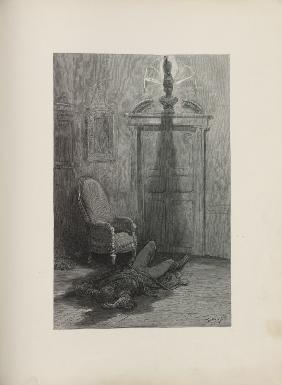 Illustration zum Gedicht "Der Rabe" von Edgar Allan Poe 1884