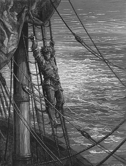 The Mariner describes to his listener, the wedding guest, his feelings of loneliness and desolation  von Gustave Doré