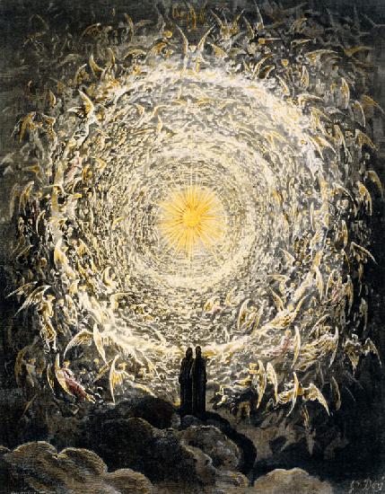 Illustration zum Paradiso, 31. Gesang, Vers 1–3 1868