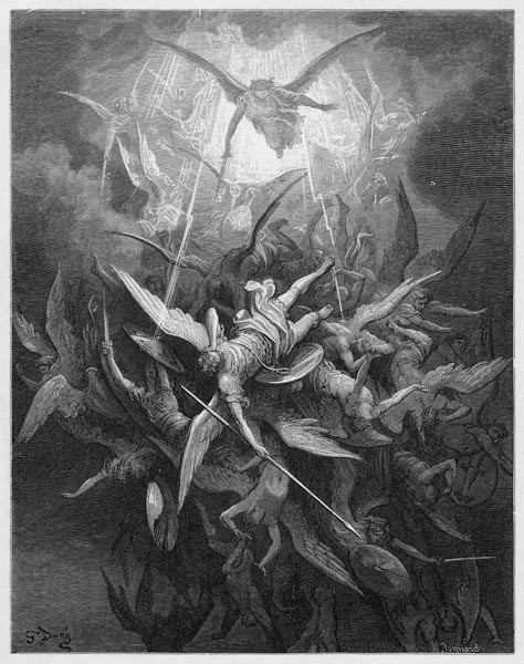 Des Allerhöchsten Macht / Stieß häuptlings ihn aus den äther’schen Höh’n
 von Gustave Doré