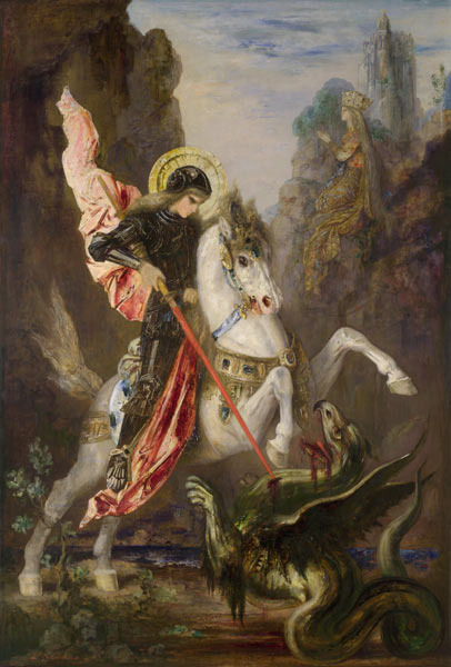 Der Heilige Georg und der Drache von Gustave Moreau