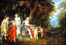 Diana and Her Maidens, after the hunt 1626