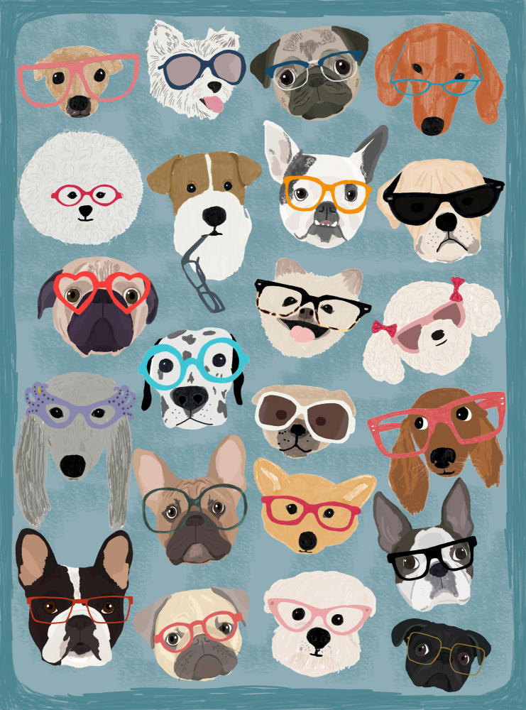 Puzzle-Hunde in Gläsern von Hanna Melin