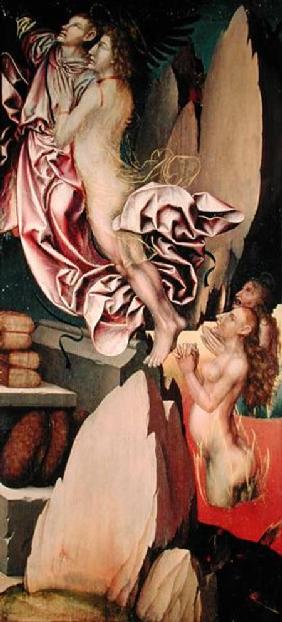Bugnon altarpiece, left hand panel depicting the deliverance of a soul from purgatory c.1507