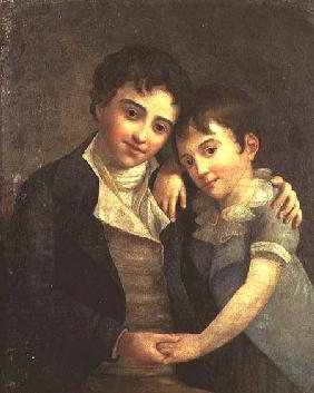 Portrait of Karl Thomas (1784-1858) and Franz Xaver (1791-1844), the two sons of Wolfgang Amadeus Mo 1798