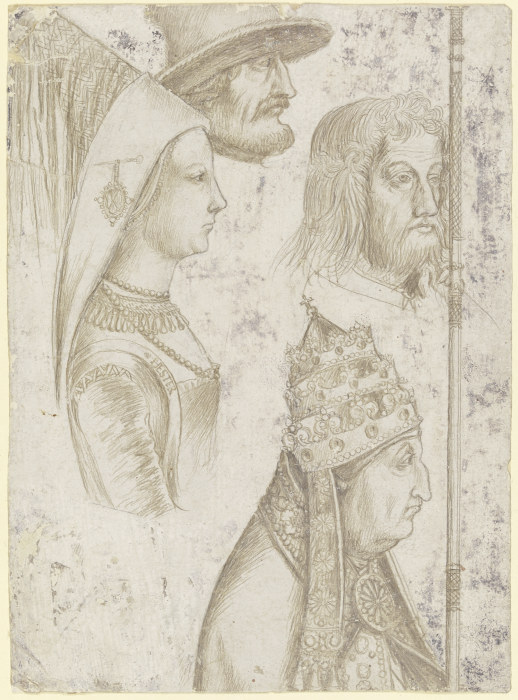 Vier Studienköpfe von Hans Holbein d. Ä.