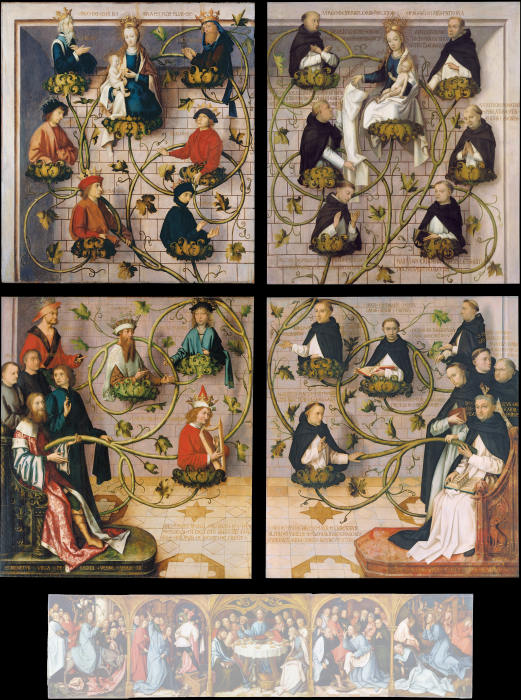 Werktagsseite des Frankfurter Dominikaneraltars von Hans Holbein d. Ä.