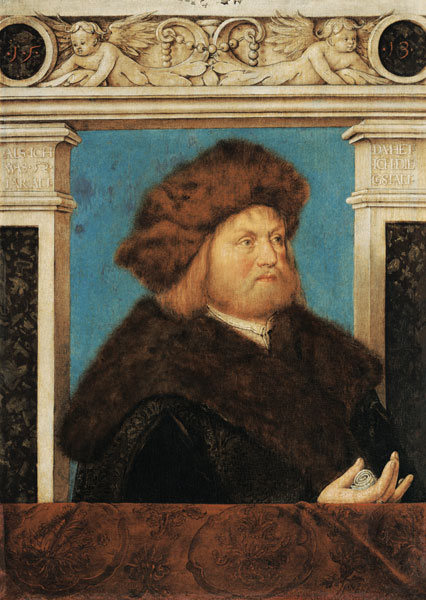 Bildnis eines 52-jährigen Mannes mit Pelzmütze von Hans Holbein der Ältere