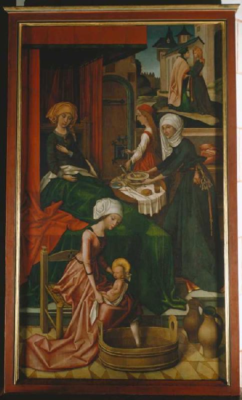 Mariae Geburt. Weingartner Altar im Dom zu Augsburg von Hans Holbein der Ältere