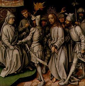 Sog. Graue Passion: Christus vor Kaiphas. von Hans Holbein der Ältere