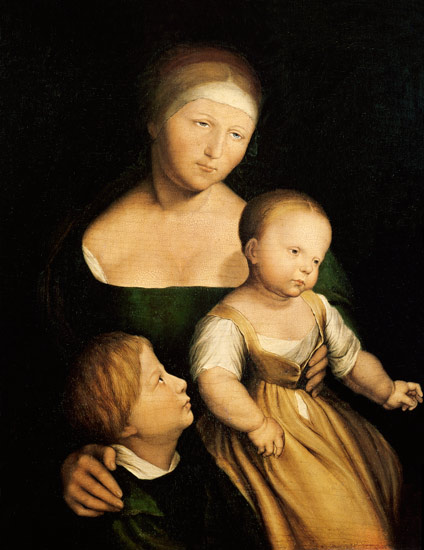 The Artist's Wife and Children von Hans Holbein der Jüngere