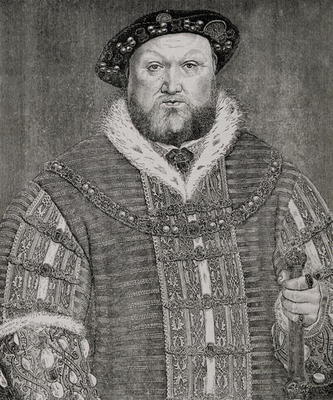 Henry VIII (1491-1547) (engraving) von Hans Holbein der Jüngere