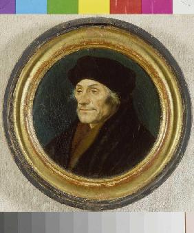 Bildnis des Erasmus von Rotterdam im Rund. um 1532