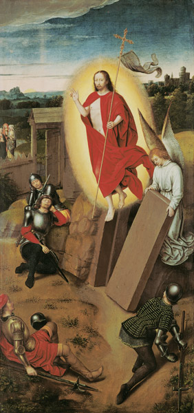 Die Auferstehung Christi. Rechte Tafel von einem Hausflügelaltar von Hans Memling