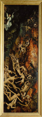 Rechter Seitenflügel des Altars des Jüngstens Gerichts, Der Höllensturz von Hans Memling