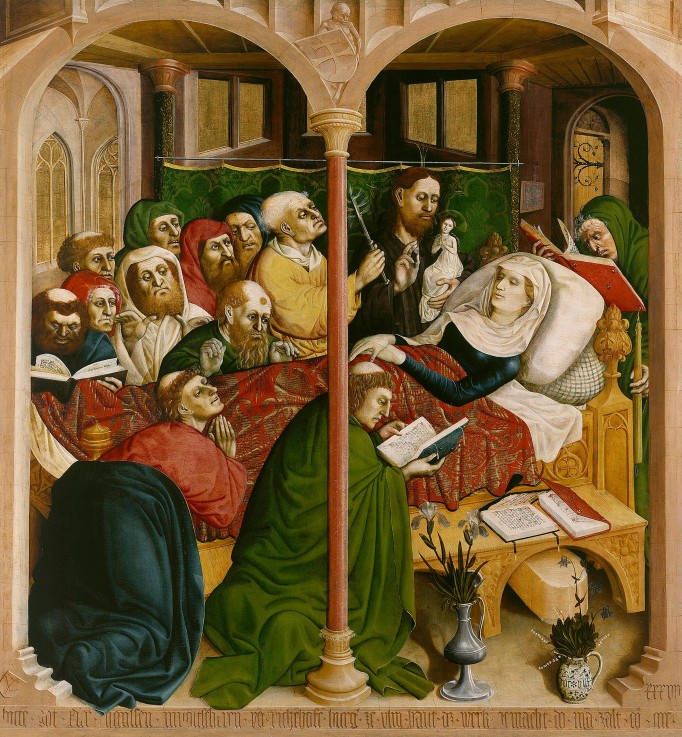 Der Tod Mariae. Außenflügel des Wurzacher Altars von Hans Multscher