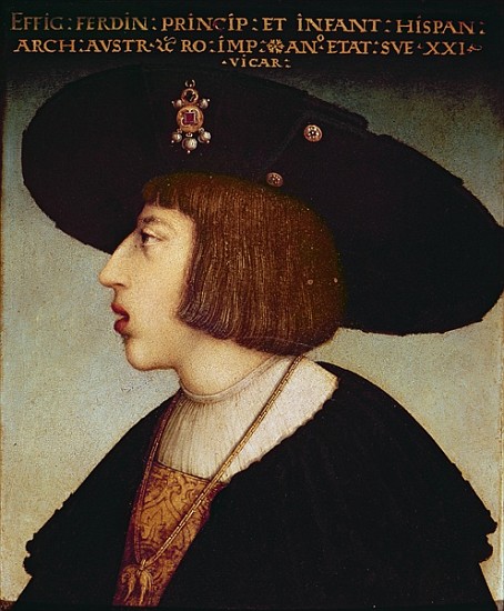 Portrait of Ferdinand I, Holy Roman Emperor von Hans or Johan Maler