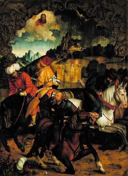The Conversion of St. Paul, from a polyptych depicting Scenes from the Lives of SS. Peter and Paul von Hans Suess Kulmbach