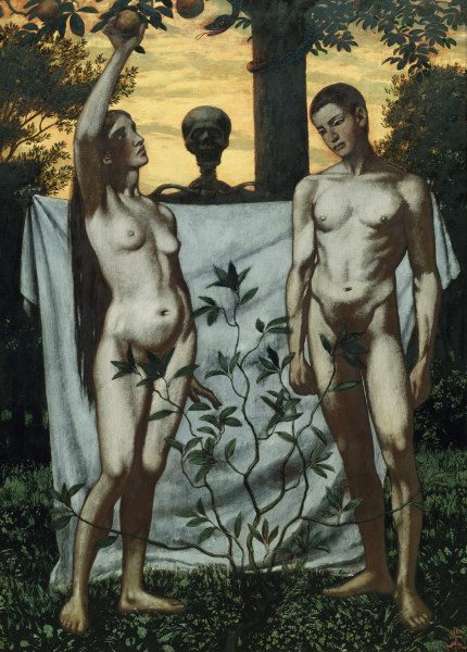 Adam and Eve / Hans Thoma / 1897 von Hans Thoma