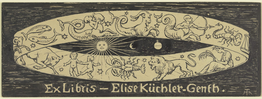 Exlibris Elise Küchler-Genth von Hans Thoma
