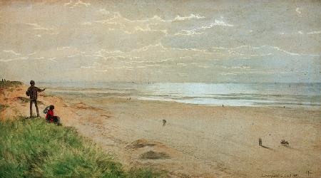 Strand bei Liverpool / Englische Küste 1879