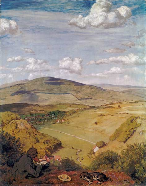 Hans Thoma, Blick ins Tal(Taunus)/1890 von Hans Thoma