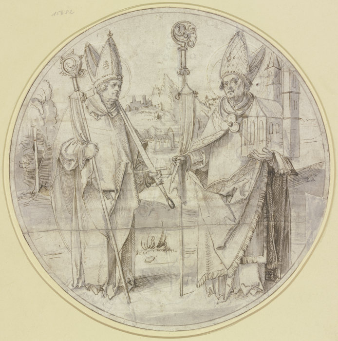 Zwei heilige Bischöfe (Die Heiligen Kilian und Wolfgang von Regensburg?) von Hans von Kulmbach