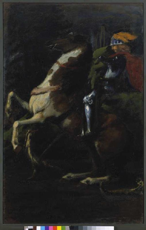 Triptychon Die drei Reiter, rechte Tafel: Der hl. Georg von Hans von Marées