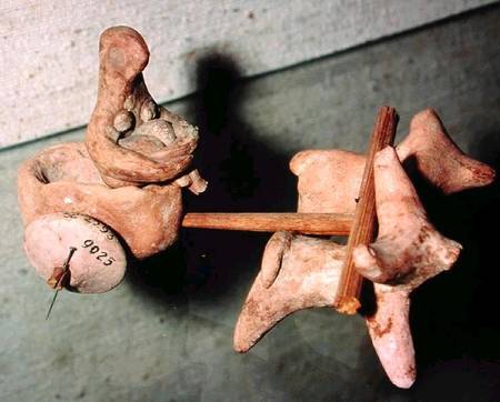 Model of a cart pulled by two oxen, from Mohenjo-Daro, Indus Valley, Pakistan von Harappan