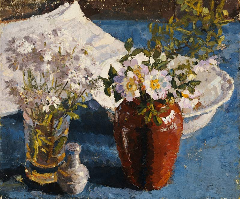 Stillleben mit Blumen in einer Vase von Harold Gilman