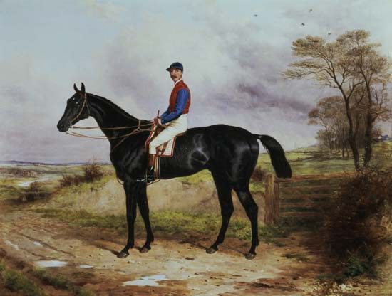 Earl Poulett's "The Lamb" , Winner of the Grand National, with Mr.George Ede von Harry Hall