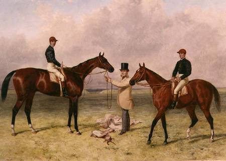 L to R "Lord Lyon", Winner of the Derby, St. Leger and 2,000 guineas; "Elland", Winner of Ascot Gold von Harry Hall