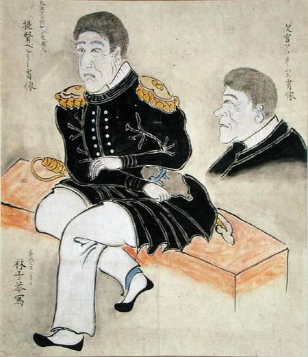Perry and Adams (seated) von Hayashi Shikyo