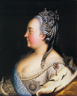 Bildnis der Zarin Elisabeth (1709-1762) mit Perlen von Heinrich Buchholtz