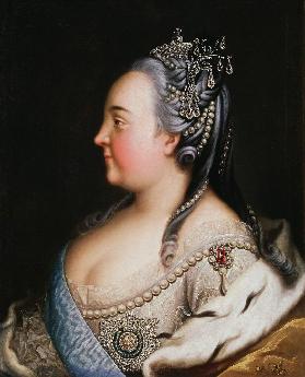 Porträt der Kaiserin Elisabeth (1709-1762) mit Perlen