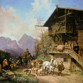 Rückkehr von der Bärenjagd. 1839