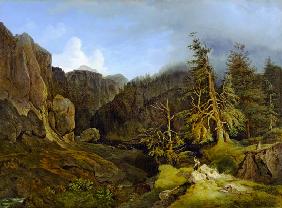 Gebirgslandschaft aus Graubünden 1839