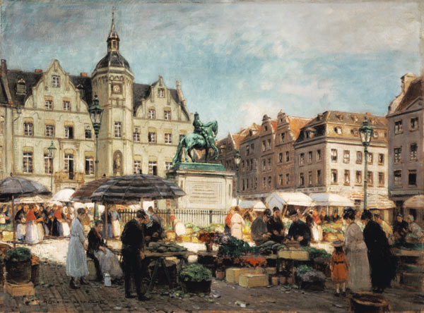 Markt am Jan Wellem in Düsseldorf von Heinrich Hermanns