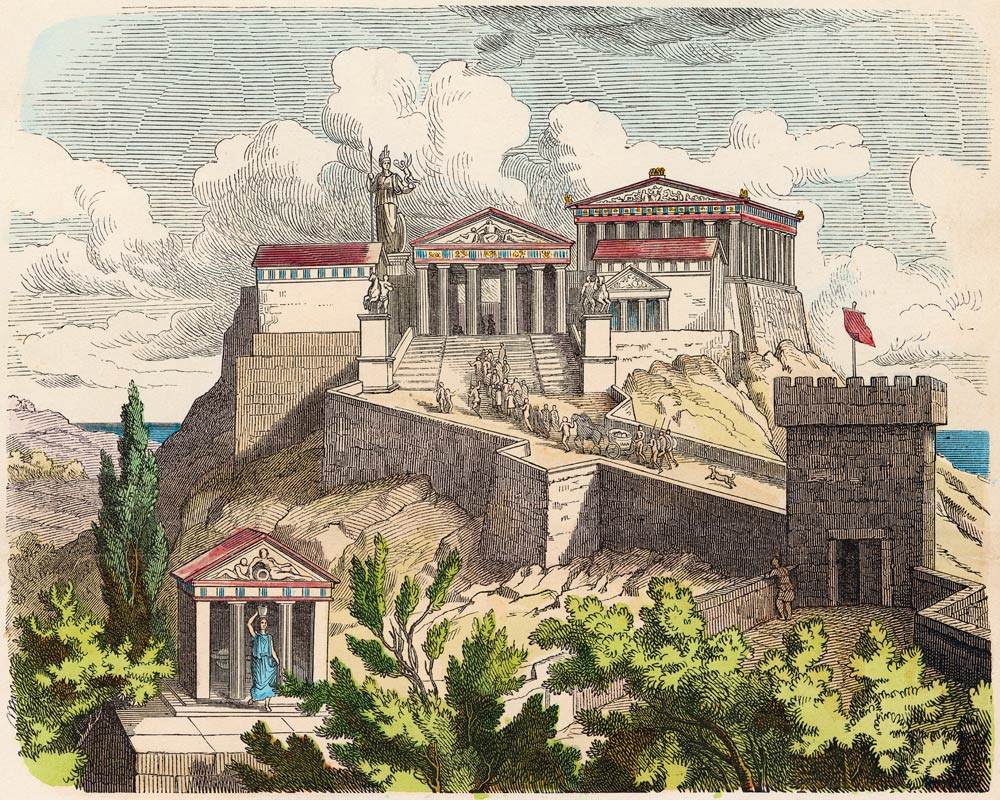 Athen, Akropolis von Heinrich Leutemann