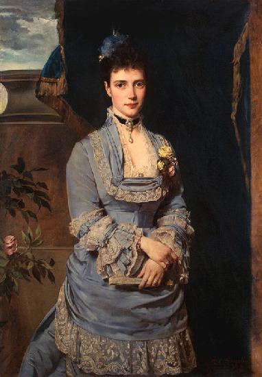 Porträt der Großfürstin Maria Fjodorowna, Prinzessin Dagmar von Dänemark (1847-1928) 1874