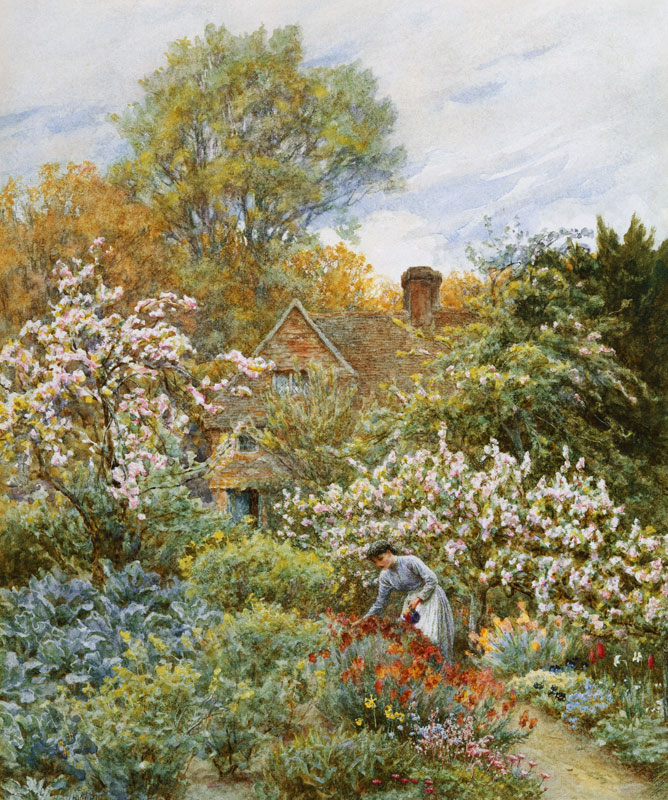 A Garden in Spring von Helen Allingham