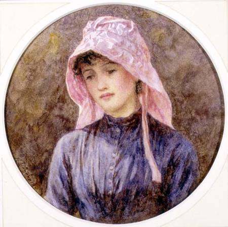 Portrait of a Girl in a Pink Bonnet von Helen Allingham