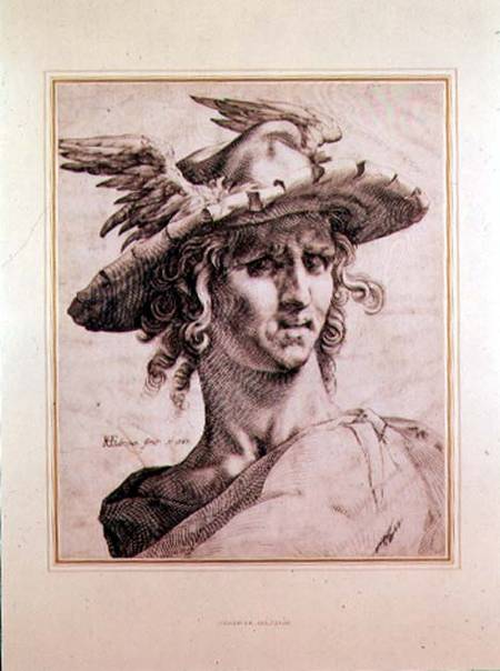 Mercury (pencil) von Hendrick Goltzius