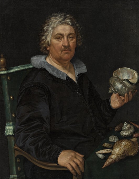 Porträt von haarlemer Sammler von Muscheln Jan Govertsen van der Aer von Hendrick Goltzius